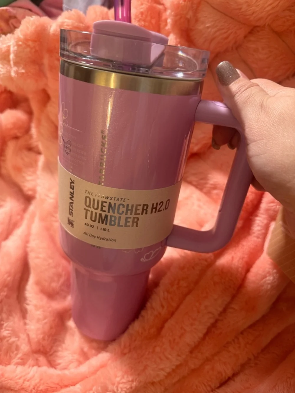NIB Exclusive Collaboration STANLEY Lavender FlowState 40 oz Tumbler with Handle - Picture 8 of 8